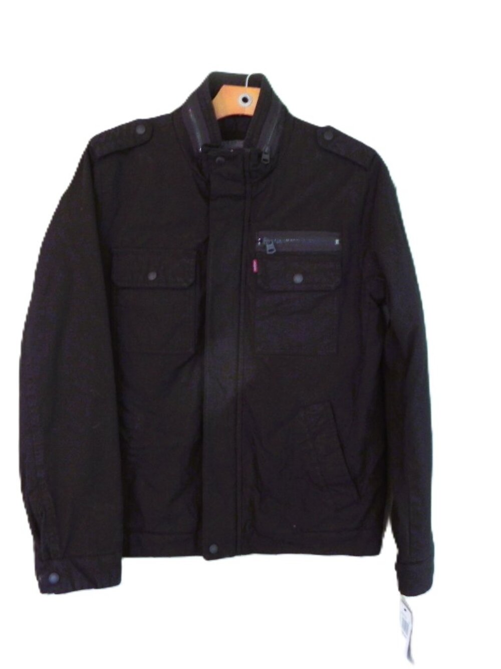 NWT Levi's Men's Military Jacket, Black, Small, Quilted Lining, Thick cotton